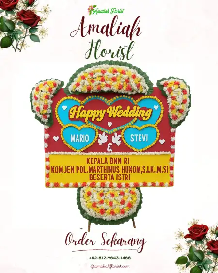 Papan Bunga Pernikahan Kebon Melati